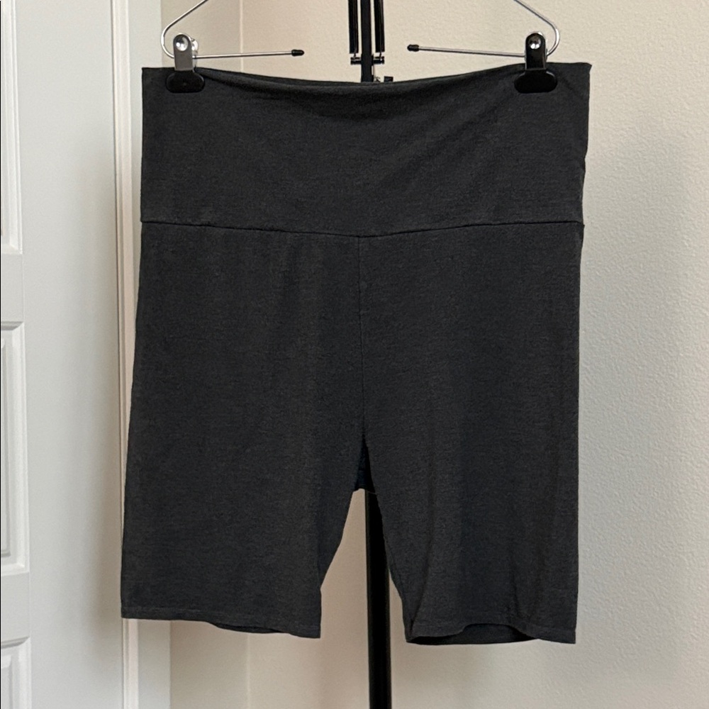 HATCH Maternity Bamboo Viscose Bike Shorts Charcoal Grey